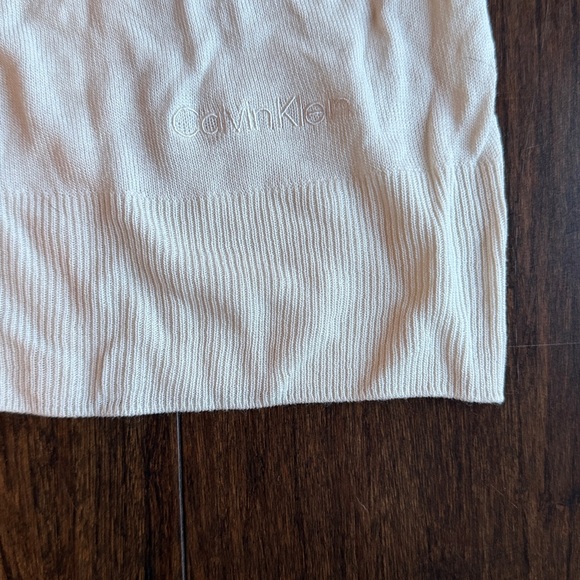 NWT Calvin Klein Women's Fine Gauge Knit Short Sleeve Sweater White Size Small - Picture 6 of 8